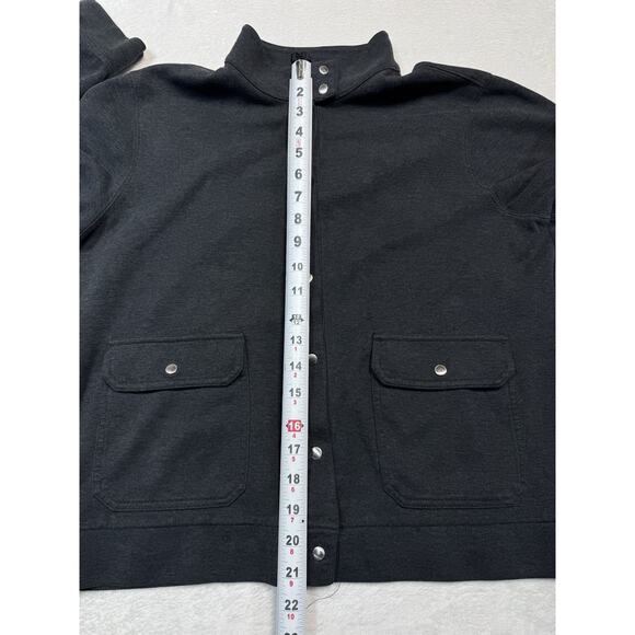 Lauren Ralph Lauren Women's LG Gray Cotton/Poly Knit Jacket Snap Front Pockets - Picture 7 of 7